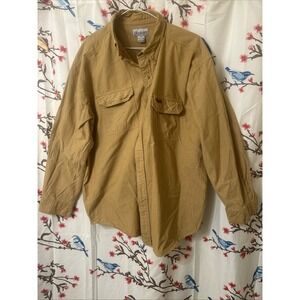 Carhartt Beechnut Color Extra Large Canvas Work Shirt Excellent Condition